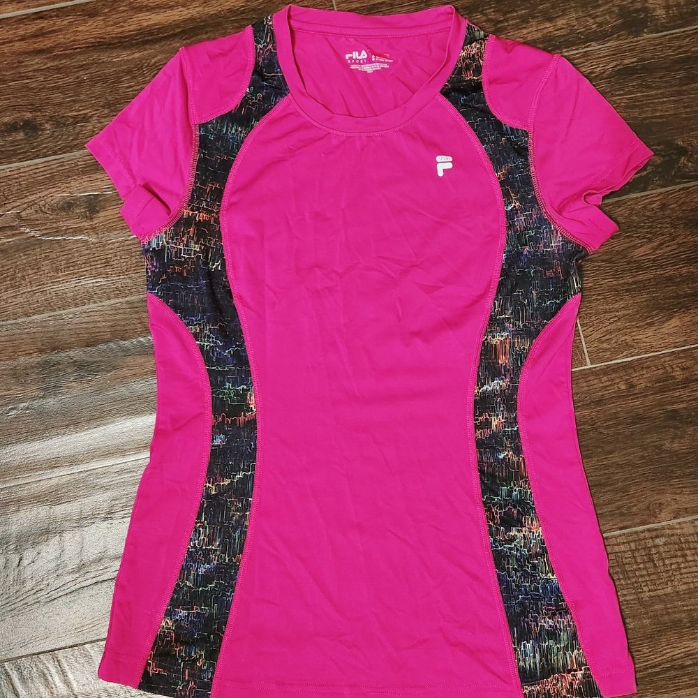 FILA Athletic Tee for Women - Pink, Small